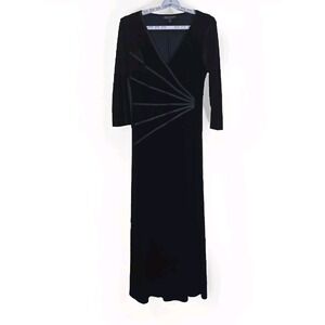 Y2K Velvet Dress Connected Apparel Black Whimsigoth Holiday Witchy Vamp Romantic